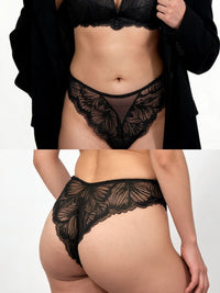 Edit V Black Lace Brief Panty