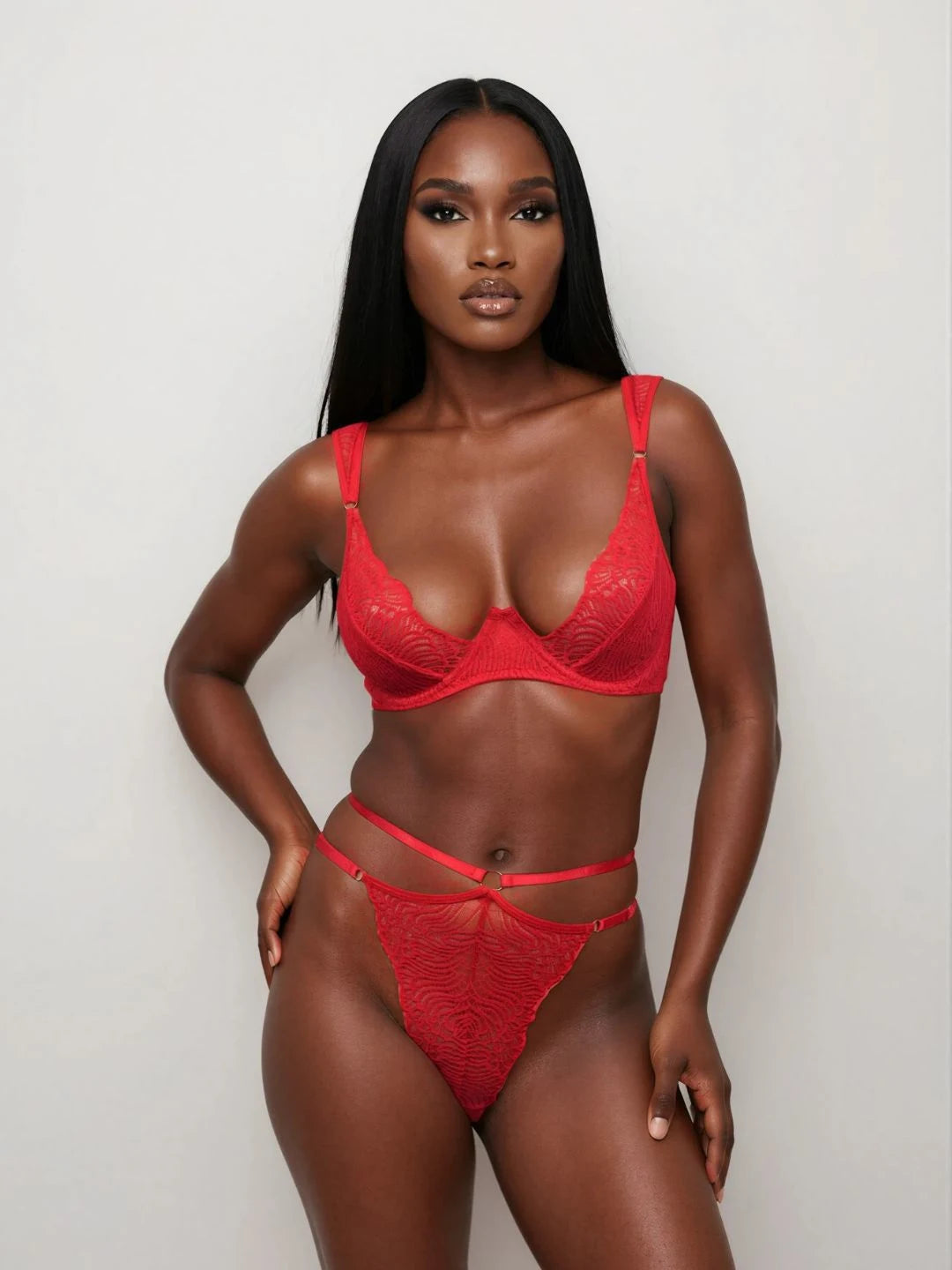 Bound Affair Red Lace Underwired Bra