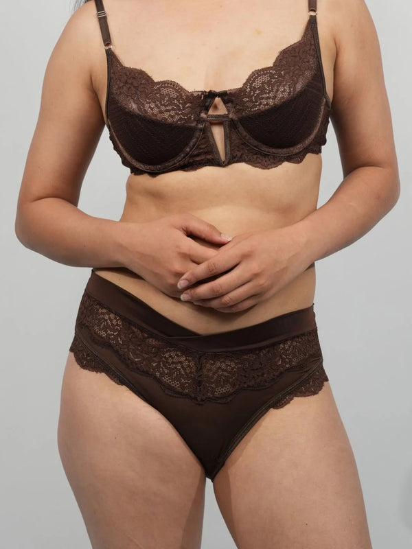 Fairy Lace Brown Wired Lingerie Set