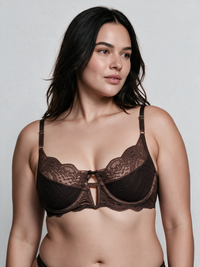 Fairy Lace Brown Non-Padded Wired Bra